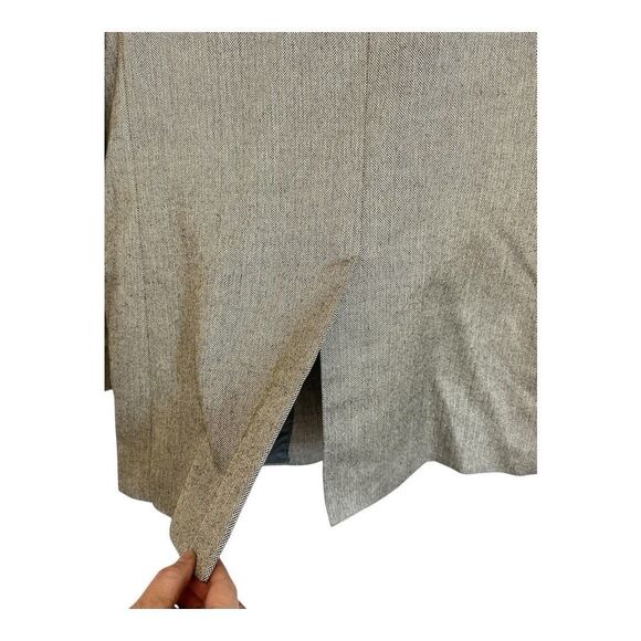 Jos. A. Bank Mens Blazer Gray Herringbone Silk Camel Hair Jacket Sport Coat 43L - Picture 6 of 10